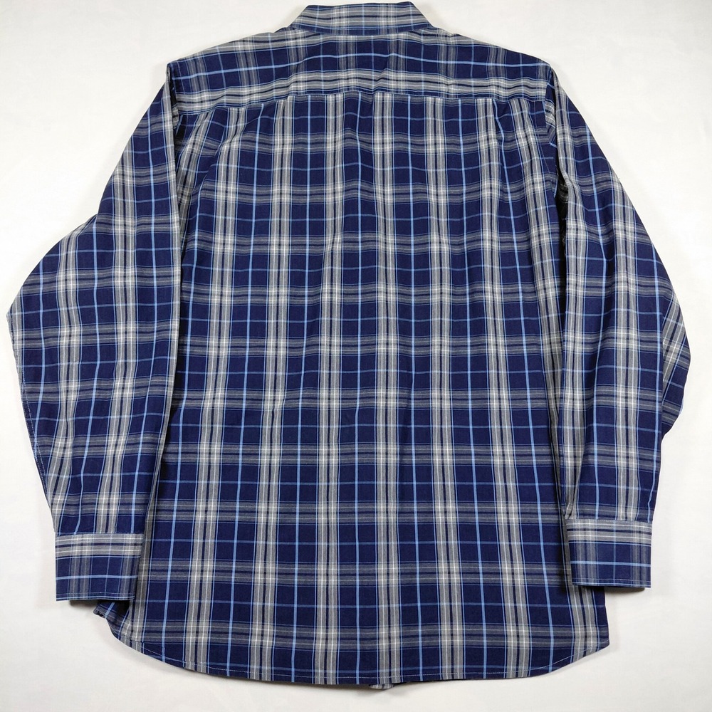 Southern Tide Classic Fit‎ Plaid Long Sleeve Button Up Shirt Men's XL Blue Gray - Picture 4 of 8